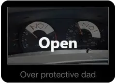A speedometer with "No!" written on it: over-protective dad